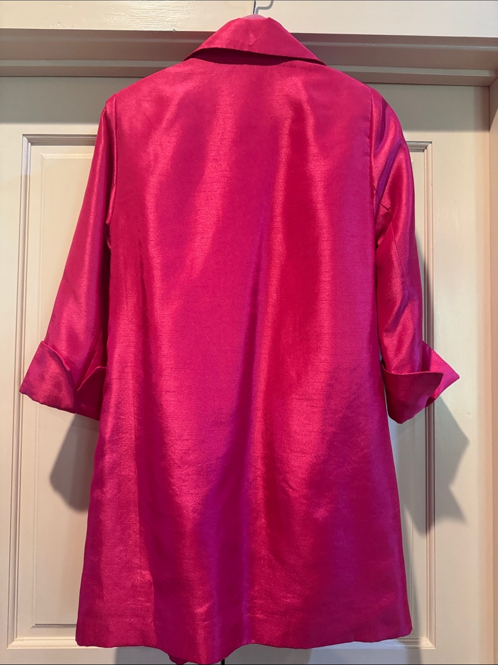 Chico's Shiny Fuchsia Open-Front Jacket - Picture 5 of 5